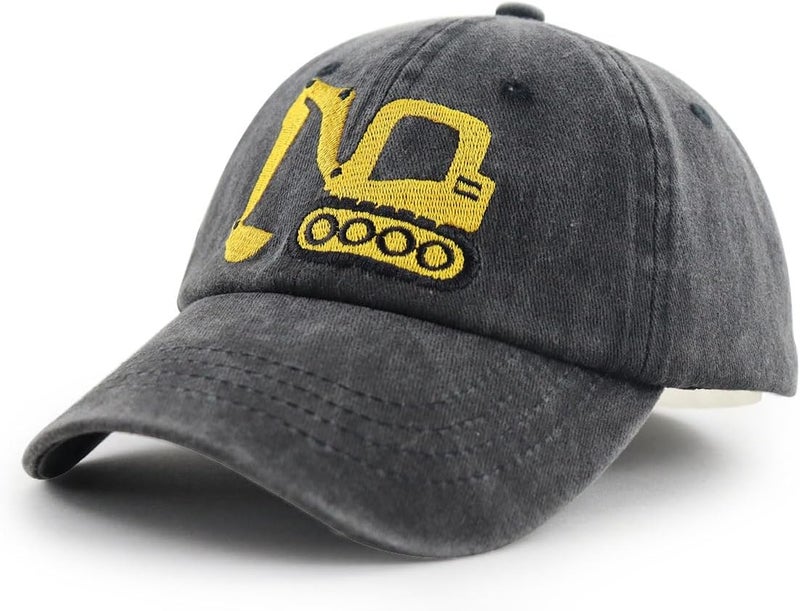 Vxchkerm Construction Site Vehicles Hats, Adjustable Vintage Embroidered Baseball Cap - Image 2